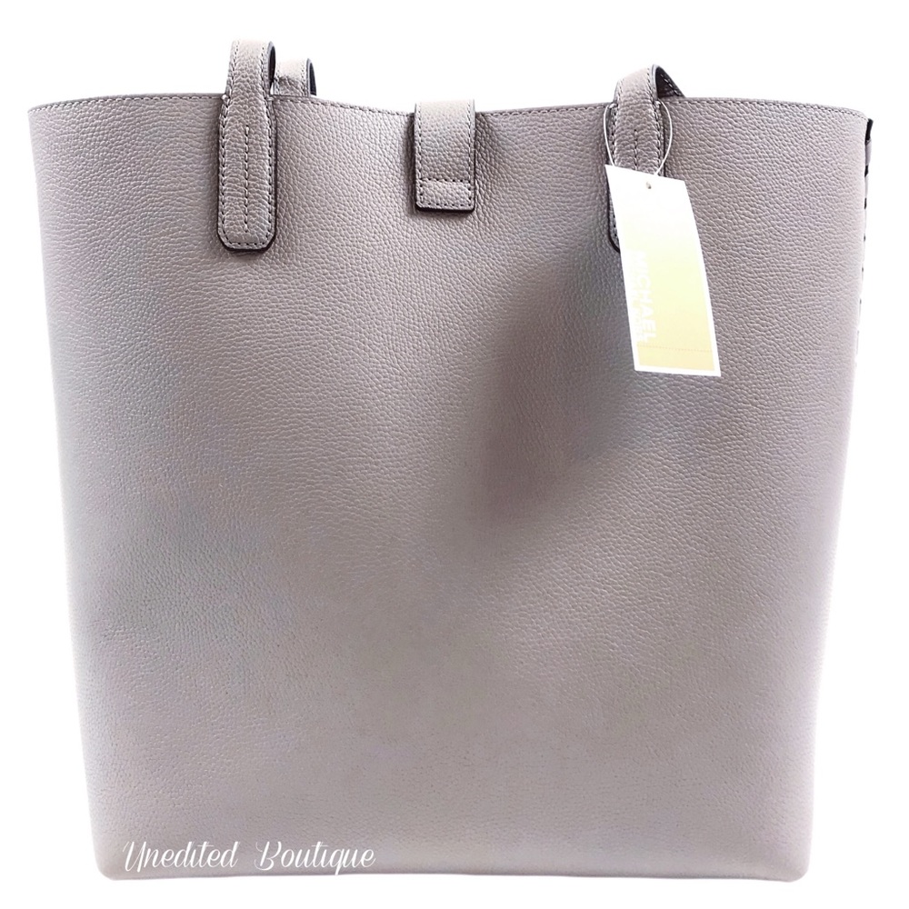 MICHAEL KORS Karson Pearl Grey Leather Tote Bag - Picture 4 of 10
